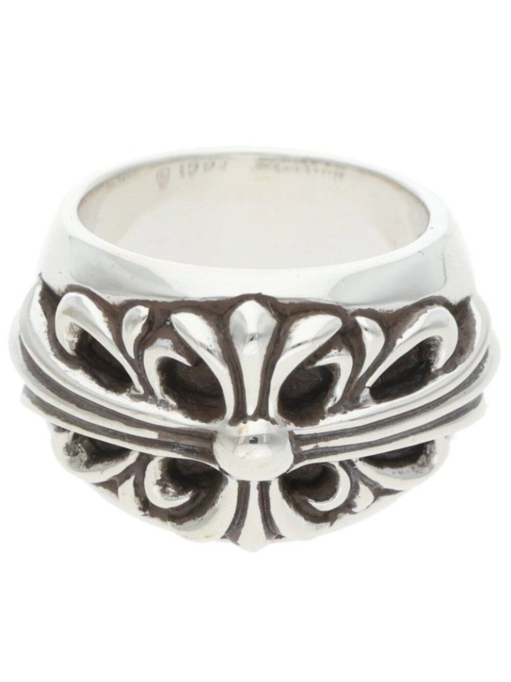 Chrome Hearts Flrl Floral Cross Silver Ring